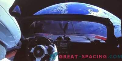 Tesla auto hämmastav video avati kosmosesse