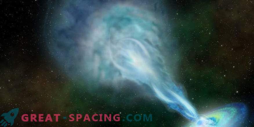 Plasma spewing quasar valgustab noort universumit
