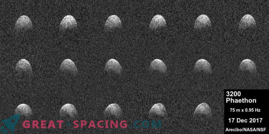 Arecibo radar võtab vastu Phaetoni pildid