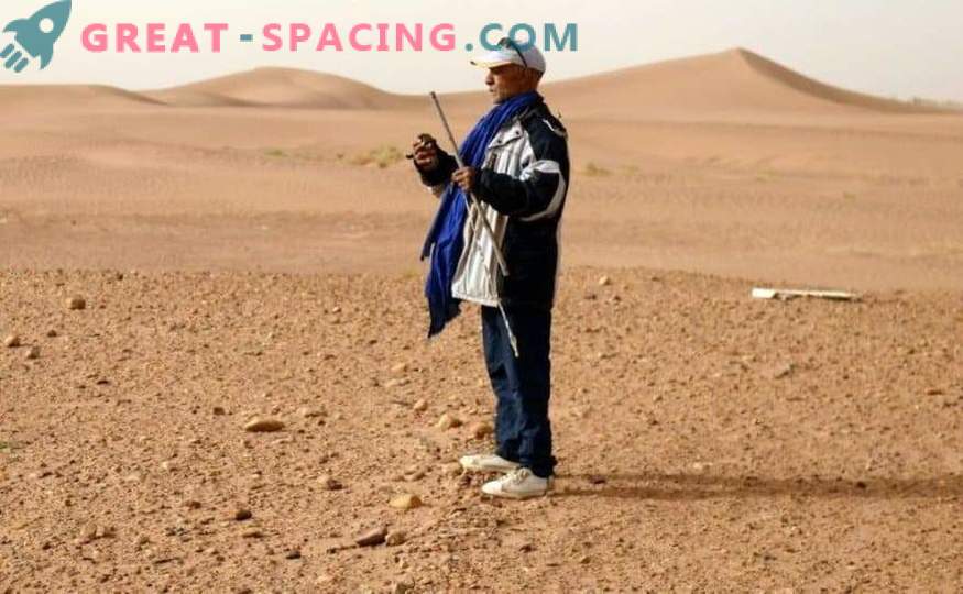 Maroko kõrbes, mida on meteoriidi jahimehed läbinud