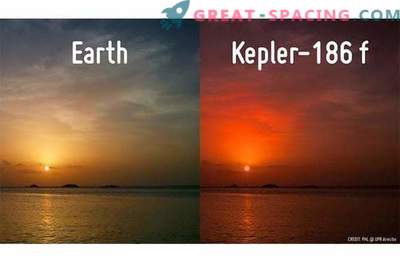 De zon van de pas ontdekte 'aarde-achtige' planeet baadt bij zonsondergang in de oceaan